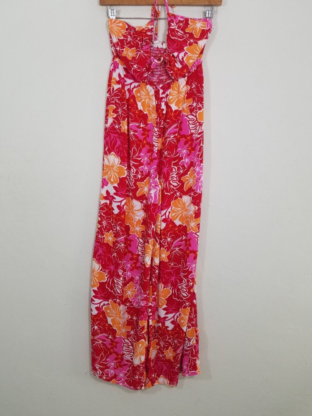 Like New Roxy Away on Vacay Jumpsuit Wide Leg Floral Tropical Size S